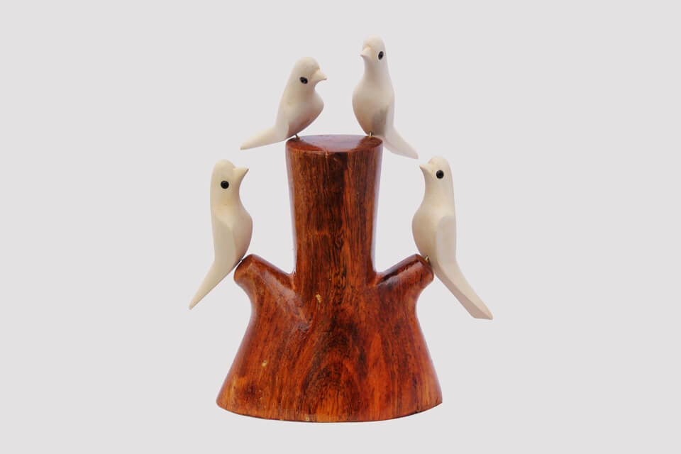 White Wood Birds